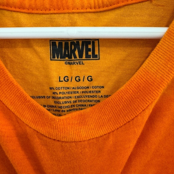 Marvel pre-owned boys Orange T-shirt Size Large. - Picture 3 of 4